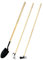 OGROD Lot d'outils de Jardinage Pelle bêche + râteau + serfouette Panne et Fourche