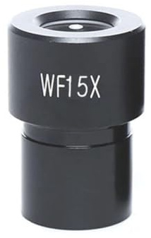 Mikroskop-tillbehörssats biologiskt mikroskop-okular WF5x WF10X WF15x WF16x WF20X WF25X tillbehör vidvinkelobjektiv monocular okular mikroskopiska objektbärare (WF15X med höger)