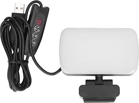 Ahgsup LED Fill Light Clip On 360° Roterbar med 10 Nivåjusterbar Ljusstyrka och 3 Färglägen för Videokonferens, Livestreaming, USB-driven Bärbar Bärbar Monitorlampa