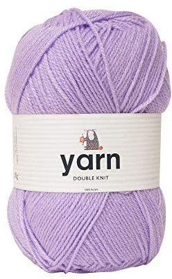 KORBOND DK Lilac Yarn - 100g Acrylic Wool - Lightweight, Hypoallergenic & Durable Double Knit Crochet Yarn Knitting Wool (290m Total)