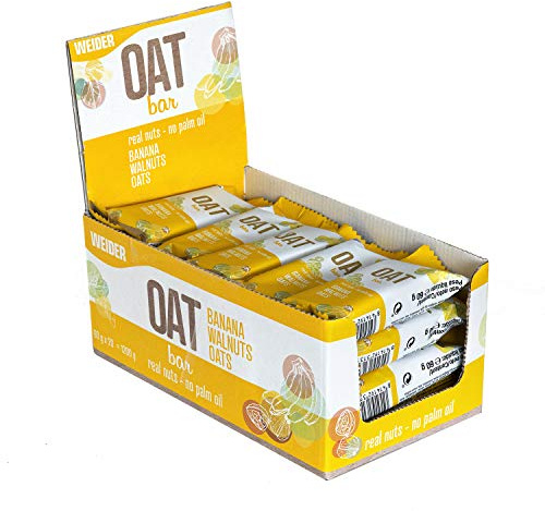 OAT BAR Sabor Plátano, barrita de avena sin aceite de palma, 60 g