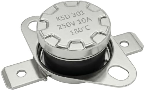 Lumonic Termoswitch 180°C NC-kontakt 250V 10A Temperaturomkopplare Termostat KSD301 Bimetall Termiskt skydd