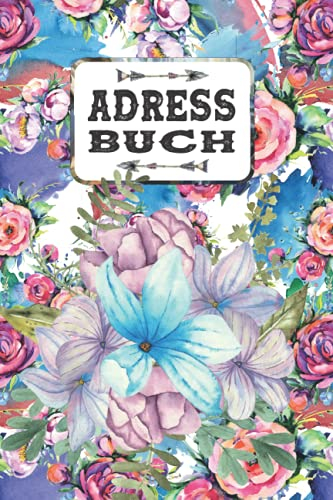 Telefonregister Senioren: Abc Freunde Adressbuch mit Geburtstagskalender Telefonregister Abc Register | Blau Blumen Telefonbuch für Mädchen & Senioren | Große Schrift
