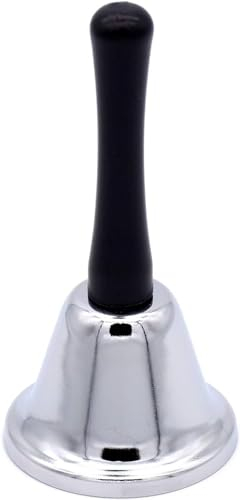 Campanello di ricezione Hotel / Campanello da tavolo Campanello classico in acciaio per chiamate di servizio, campanello da 13 cm