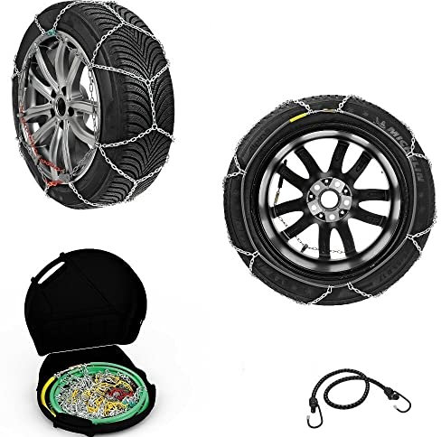 SCHNEEKETTEN 145/70-13 Dicke Kreis 13 (02) Paar Kette 9MM FÜR Auto KOMPAKTES GEWEBE FÜR Reifen Reifen RÄDER Autos ZUGELASSEN TUV Austria