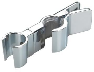WENKO Brausegleiter Mod. Metall universeller Duschkopfhalter für 19-25 mm Stangen praktisches Klemmsystem für stabile Halterung Farbe Chrom