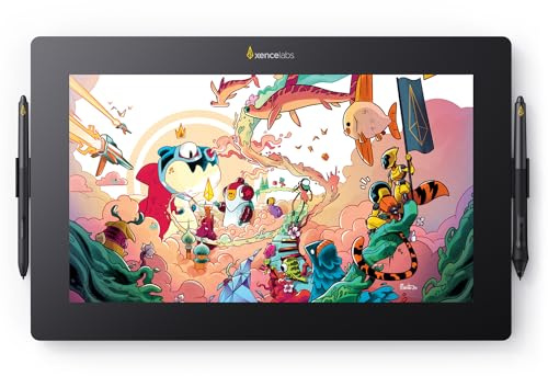 Xencelabs Pen Display 16 Essentials 4K OLED Professional Drawing Tablet with Screen 16 Portable Drawing Display with 2 Pens for Windows/macOS/Linux, Black