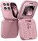2024 New I17pro Mini Flip Keypad Non-smartphone for Elderly - 2G Network Multilingual FM Foldable Radio Speed Dial, Small Button Phone for Seniors