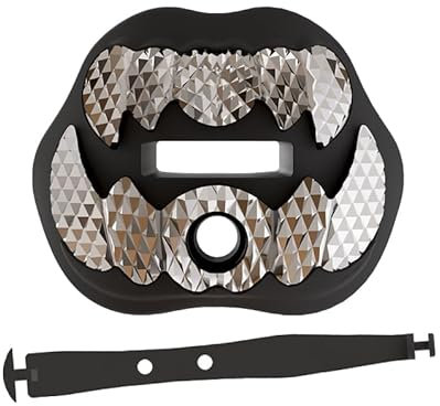 lecool Fußball-Mundschutz (Schwarz-Silber)