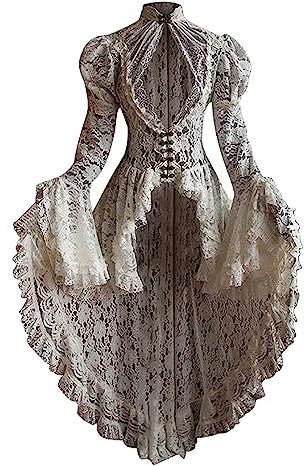 Abito Donna Rinascimentale Vintage Abito da Donna Gotico Medievale Abito Lungo Con Manica a Tromba Con Corsetto Vestito Medievale Rinascimentale Vittoriano Per Carnevale Halloween Feste Principessa