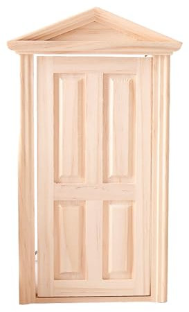 Wooden Doll Door,Mini Wooden Door Doll Dollhouse Miniature Wooden Door Interior Door Pretend Play Toy Model for Kids Dolls Furniture Decoration (Rogue)