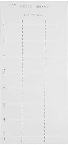 Kuuleyn Règles de matelassage en forme de cabane en rondins de 25,4 cm en acrylique transparent avec bords plus lisses et échelle précise, ensemble de modèles idéaux pour les