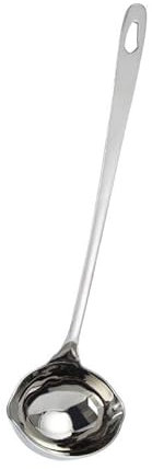 Mestolo per Salsa in 201 Acciaio Inox 27cm - Mestolo per Servire Zuppe Altamente Lucido, Mestolo Salsa con Beccuccio per Sugo, Cucchiaio da Salsa con Pratico Occhiello per Sughi, Salse, Intingoli