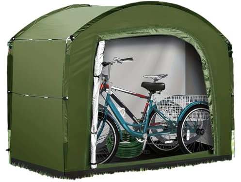Stronrive Tente de Rangement pour Vélos - Rangement Organisé En Toile Oxford Pour Bicyclettes | Solutions De Stockage Grande Capacité Pour Motos, Outils De Jardin, Camping Et Piscine