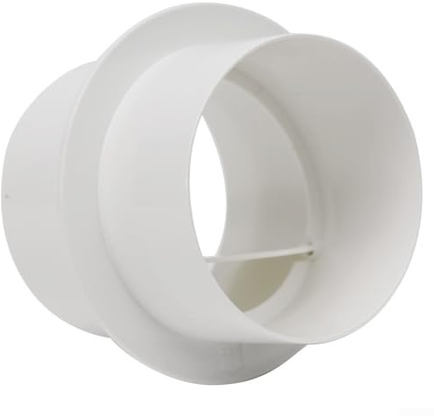 Bathroom Kitchen Exhaust Fan Check Valve PVC Round Pipe Backdraft Damper Ventilation System Air Flow Control One-Way Valve for Air Duct 80mm 100mm 110mm 120mm 150mm 200mm White(80mm)