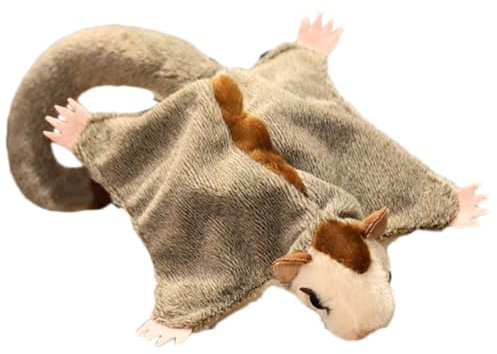 Genérico Animal de Peluche de Ardilla voladora | Lindo de Peluche del Planeador del azúcar | Realista de Ardilla voladora con imanes, Suave para niños Adultos, decoración de habitacione