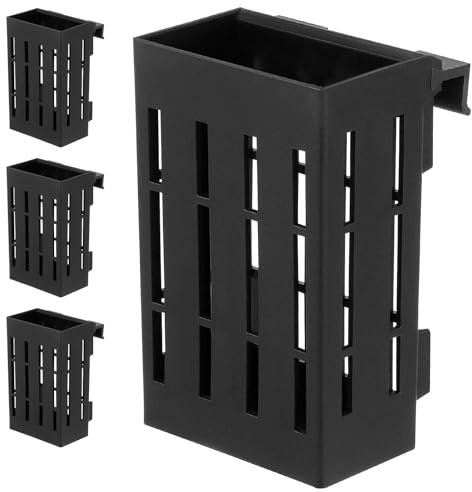 SUPVOX Supporto Robusto per Piante Acquatiche in Plastica da Appendere e 4 Pezzi Nero Migliora la Crescita delle Piante per Decorazione Acquario e Paesaggistica