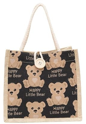HATFRYF Highland Cow Canvas Tote Bag, Highland Cow Shopping Bags, Printed Animal Shoulder Bag, Reusable Canvas Tote Handbag for Women, Reusable Animal Shopping Bag for Shopping Travel Work
