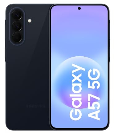 Samsung Galaxy A57 5G, 256GB, Móvil Fino con IA, 8GB, Gran Angular 50MP, Autonomía 2 Días, Batería 5000mAh, IP68, Garantía del Fabricante 3 Años + 1 Año Extra, Color Azul Oscuro (Versión Española)