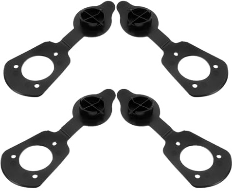 Garneck 4 Pièces Capuchon de Canne à Pêche en PVC Noir Léger Joint Étanche pour Kayak et Bateau, Installation Facile pour Toutes Sorties de Pêche en Extérieur