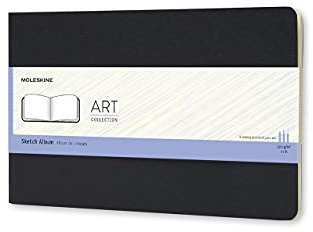 Moleskine 13 x 21 cm Large Size Art Collection Sketch Album, Notebook for Drawings and Sketches Hard Cover Paper Suitable for Pens, Pencils and Charcoal, Colour Black, 88 Pages