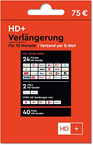 HD+ Verlängerung für 12 Monate per Email, Fernsehen über Satellit oder Internet