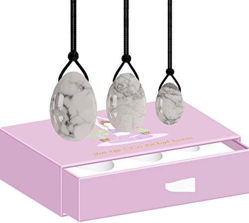 Magnesite Massage Ben Wa Ball Natural Stone Yoni Egg Kegel Exercise-Drilled with Box