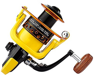 HNGM Angelrolle Highgeschwindigkeit 5.2: 1 Angelrolle gelb für Meer Angelrute Metall Angelrolle Max Macht (Spool Capacity : 7000 Series)