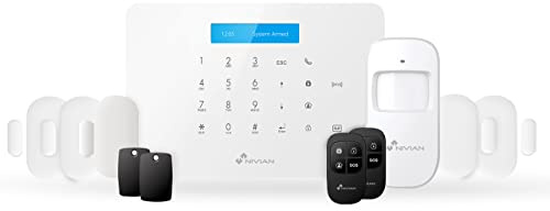 Nivian - Sistema di Allarme per Case e Aziende Senza Canone Mensile | Kit di Allarme WiFi/gsm | Controllo Remoto tramite l'App Tuya | Facile Installazione Wireless | fino a 60 rilevatori