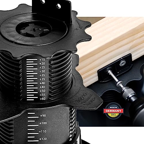 QUICK2FIX® Stelzlager höhenverstellbar 35-75mm (Größe L) - Dielenaufleger | 24 Stk.
