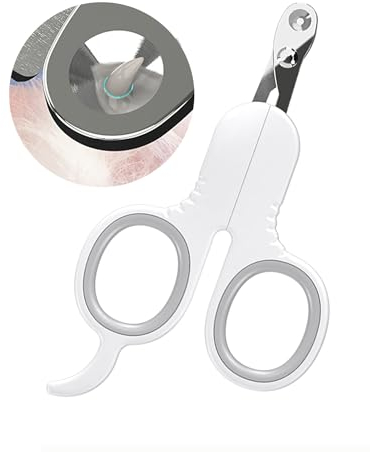 ZEWZE Krallenschere Katzen, Nagelknipser für Katzen，Sicherheits Edelstahl Katzennagelschneider ，Anfänger toll geeignet, für Hunde Welpen Kaninchen und Kleintiere (Grau)