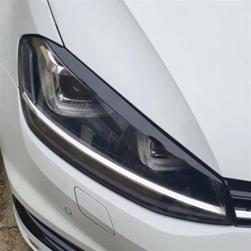 EVURU Scheinwerfer-Augenbrauen, Farbe Mein Leben for Volkswagen for VW Golf 7 MK7 GTI Scheinwerfer Trim Lampe Augenbraue Scheinwerfer Abdeckung Trim Dekoration for Golf7 GTI MK7 (Size : Full Black)