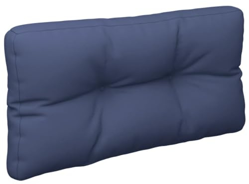 vidaXL Coussin de Palette, Galette de Siège Imperméable, Coussin de Jardin, Décoration d'Extérieur Terrasse, Bleu Marine 80x40x12 cm Tissu