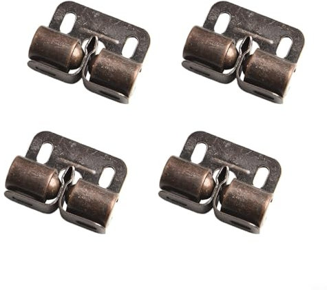 Sistema de cierre eficiente, paquete de 4 cierres de rodillo diseñados para armarios, hechos de acero de hierro fuerte con características de fácil instalación