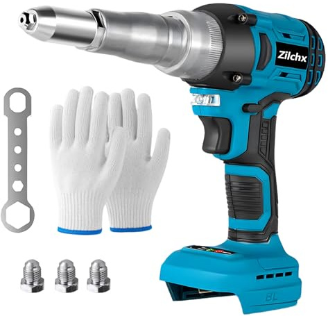 Rivettatrice per batteria compatibile con Makita 18V 20.000N Pistola per rivetti elettrici brushless pinza automatica per rivetti ciechi da 2,4 a 4,8 mm, senza batteria