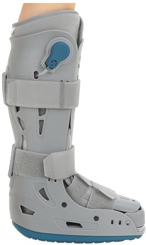 SFKLYU Attelle de Nuit pour Fasciite Plantaire, Botte de Marche Gonflable, Dispositif d'Immobilisation Orthopédique pour Fractures et Entorses de la Cheville ou du Pied,Right,L