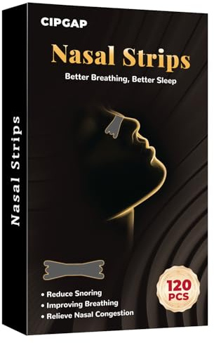 120Pcs Nasal Strips for Snoring, Extra Strength Nose Strips Breathing, Nose Tape for Sports and Sleep, Anti Snoring Strips Help Stop Snoring and Nasal Congestion Relief