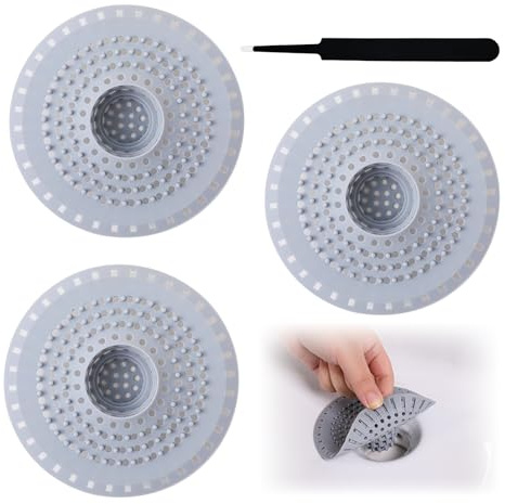 SoeUyd 4 Pezzi Filtro Doccia Capelli, Raccogli Capelli Doccia, Filtro Scarico Doccia, Progettato per Intercettare i Detriti e Proteggere i Tubi Di Scarico, Adatto per Cucine e Bagni