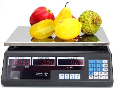 Bascula cocina, peso de cocina, digital, balanza cocina, balanza de comercio, capacidad 40kg, ideal para comercios, balanza frutera.