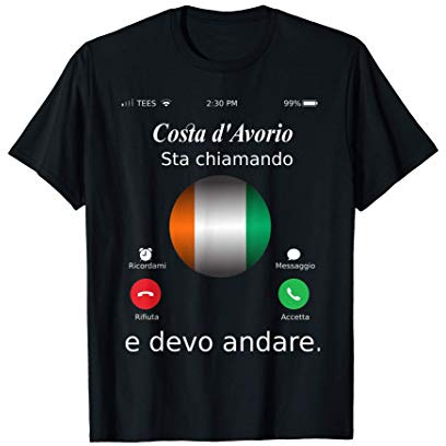 Costa d'Avorio Sta Chiamando E Devo Andare Costa d'Avorio sh Maglietta