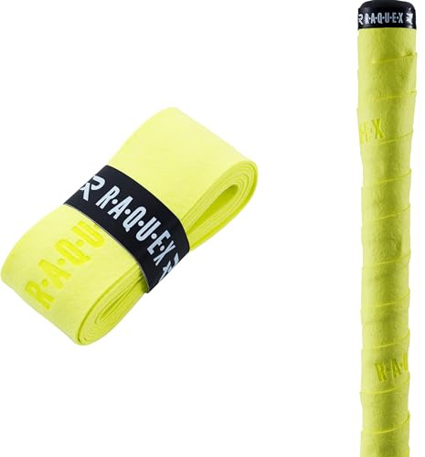 Raquex Chamois Hockey Stick Grip Tape – Hockey Chamois Grip - Super Grippy Shammy, Soft & Absorbent – Ice & Field Hockey Tape White or Yellow (Yellow, 2 Grips)