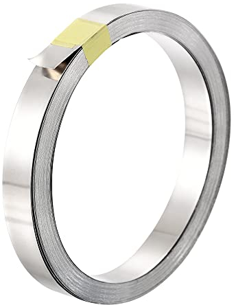 sourcing map 1 rouleau de bande en acier nickelé de 10 m pour soudure de batterie et par point, 10 x 0,2 mm (l x P)
