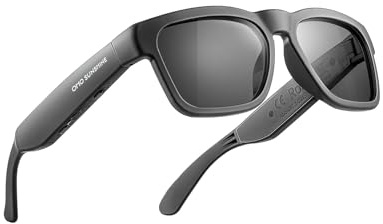 OhO sunshine Audio Sunglasses,Voice Control and Open Ear Style Listen Music and Calls with Volumn UP and Down, Bluetooth 5.0 Smart Glasses and IP44 Waterproof Feature for Outdoor Sports