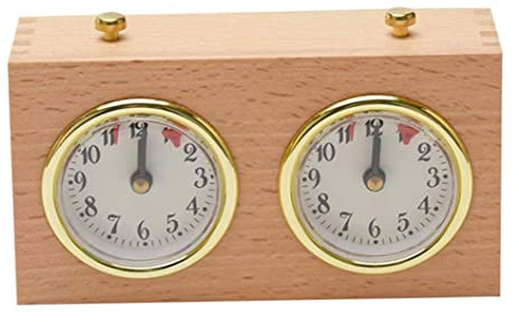 Temporizador De Ajedrez Reloj De Ajedrez Temporizador Analógico De Madera Temporizador Mecánico Contación para Competiciones