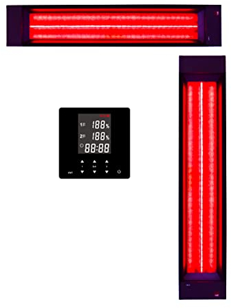 1 x infraröd spotlight InfraROTmed 500 W + 1 x 1 300 W + kontroll, djupvärme, fullspektrumstrålkastare för bastu och infraröd kabin, för eftermontering eller självbyggnad
