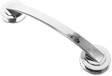 Gadpiparty Heavy Duty Suction Grab Bar for Bathrooms and Showers Non-Slip Safety Handle for Seniors Wall Mounted Support Rail Silver Large Size