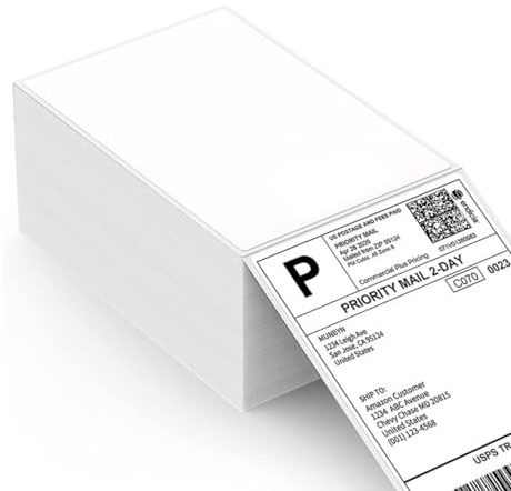 LVYUAN Lot de 1000 étiquettes thermiques de 100 x 100 mm pour étiquettes d'expédition, compatibles avec la plupart des imprimantes d'étiquettes thermiques