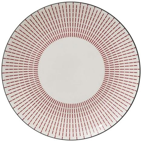 Secret de Gourmet - Assiette de Présentation Porcelaine Lunis 30cm Rouge