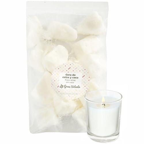Cera di colza e cocco per candele in bicchiere/1000 gr