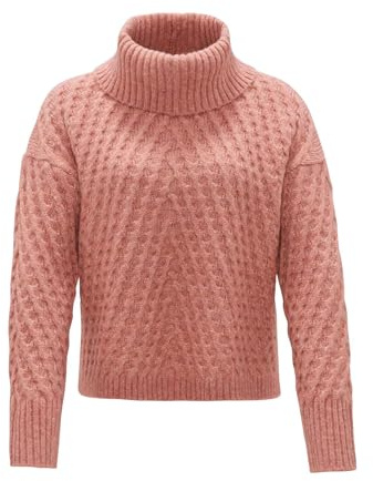 OPUS Damtröja | grovstickad tröja PLINEA vanlig med ull, Mellow Rose, 38